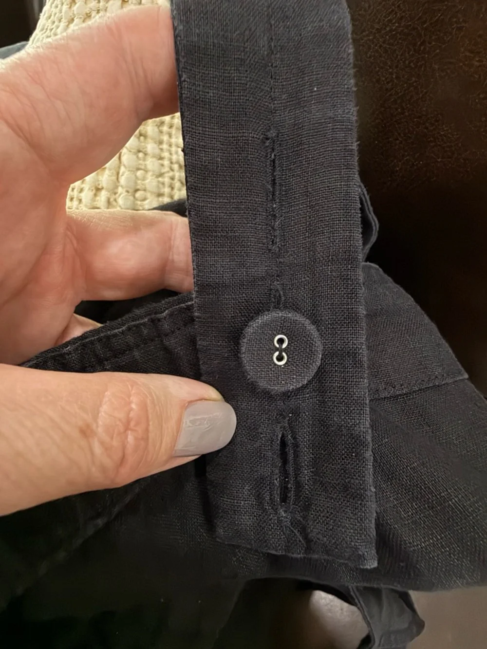 Everlane The Linen Picnic Sleeveless Jumpsuit In Washed Black